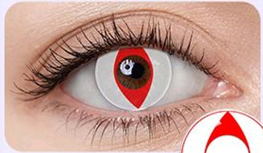lentilles de couleur halloween blanche et rouge - E.T Family
