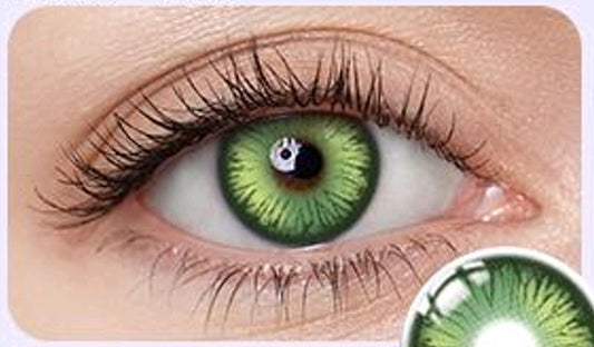 lentilles de couleur halloween verte - strange green