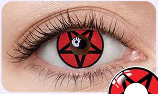 lentilles de couleur halloween rouge - Satanist witch