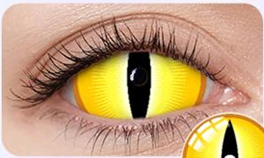 lentilles de couleur halloween jaune - Yellow Snake