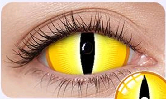 lentilles de couleur halloween jaune - Yellow Snake