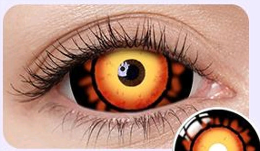 lentilles de couleur halloween jaune - Coming From Hell