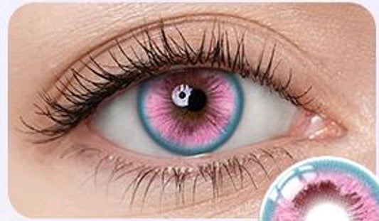 lentilles de couleur halloween rose - Pink Cartoon